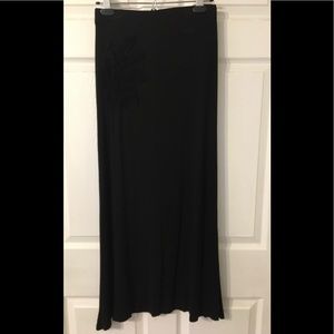 Metro Wear Long Maxi Skirt with Floral Design
